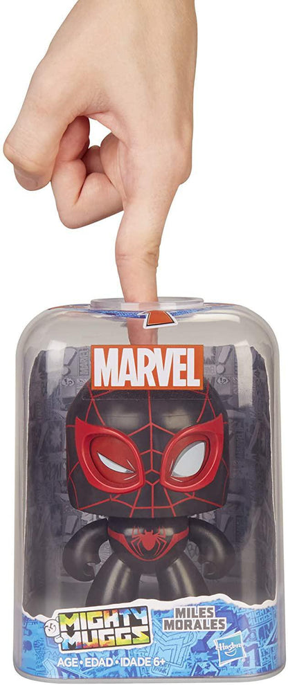 Marvel Mighty Muggs Assortment: Spider-Ham, Spider-Gwen, Spider-Man, Mile Morales - 3 Different Facial Expressions, Great Marvel Fan Gift