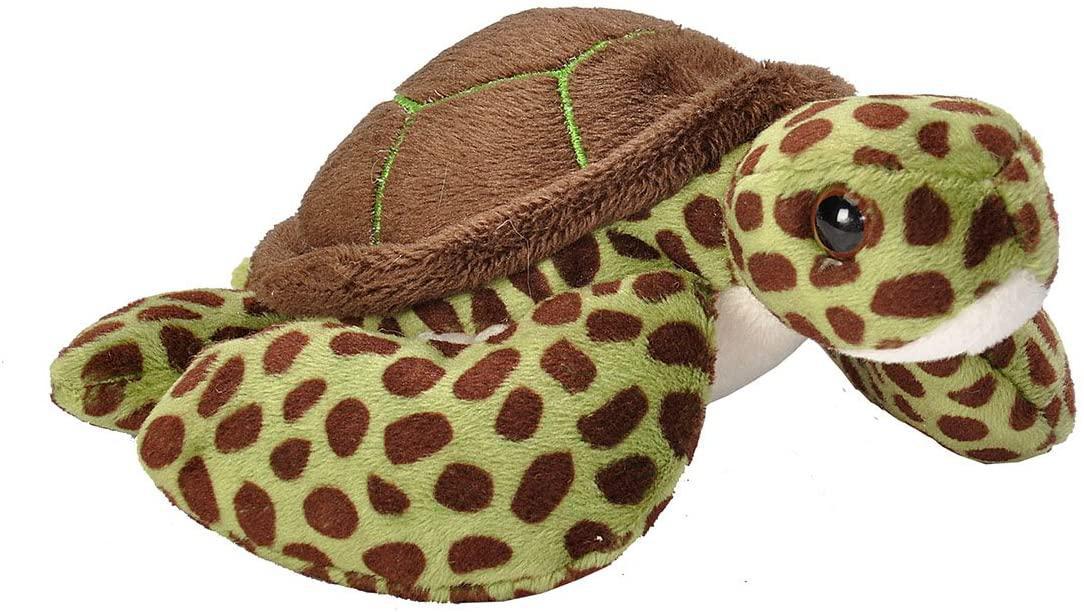 Wild Republic Green Sea Turtle Plush, Stuffed Animal, Gifts Kids, Cuddlekins 5", Multi