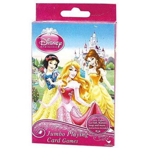 Disney Princess Games Jumbo Playing Cards - Feature Rummy, War, Go Fish, Crazy Eights, Old Maid, Spit and Snap