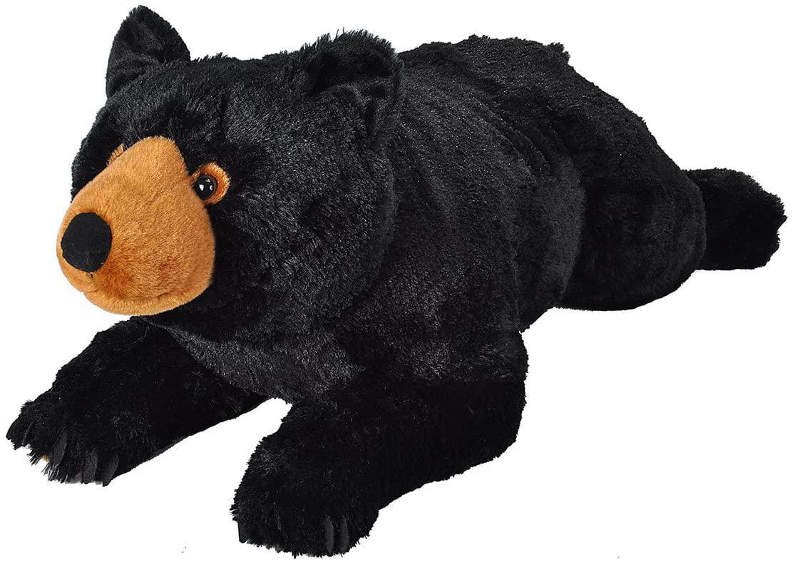 Wild Republic Jumbo Black Bear Plush, Giant Stuffed Animal, Plush Toy, Gifts for Kids, 30 Inches