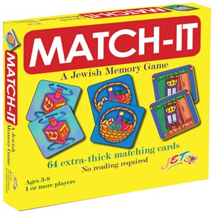 Jewish Match-It Memory game, Helps Build Memory And Cognitive Skills.