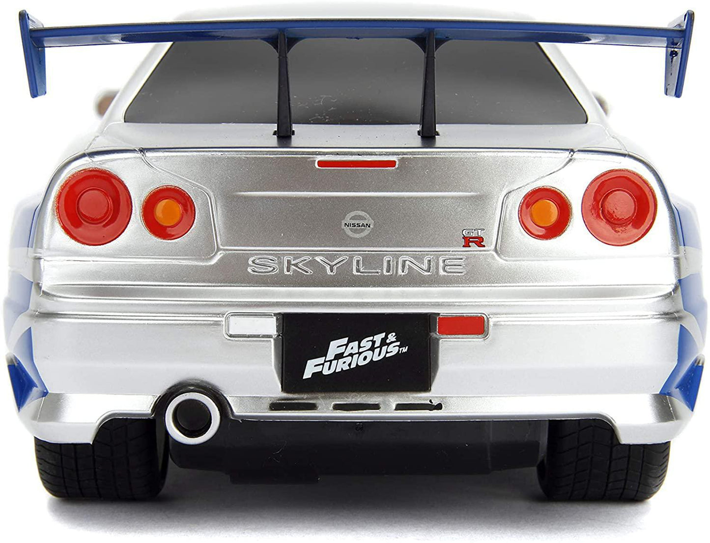JADA Toys Fast & Furious Brian's Nissan Skyline GT-R (Bnr34)- Ready to Run R/C Radio Control Toy Vehicle, 1: 16 Scale
