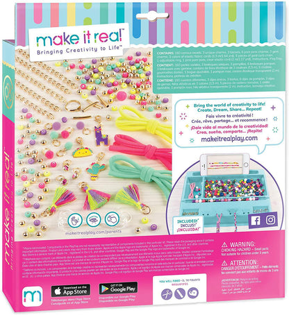 Neo-Brite Chains and Charms, DIY Gold Chain Charm Bracelet Making Kit for Girls -  Arts and Crafts Kit to Create Unique Tween Bracelets