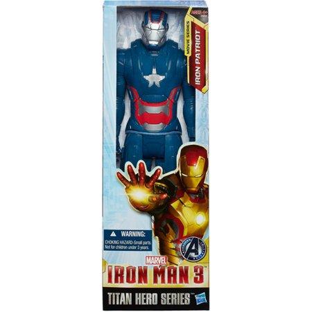 Marvel Iron Man 3 Titan Hero Series Avengers Initiative Movie Series Iron Patriot Action Figure, 12-Inch