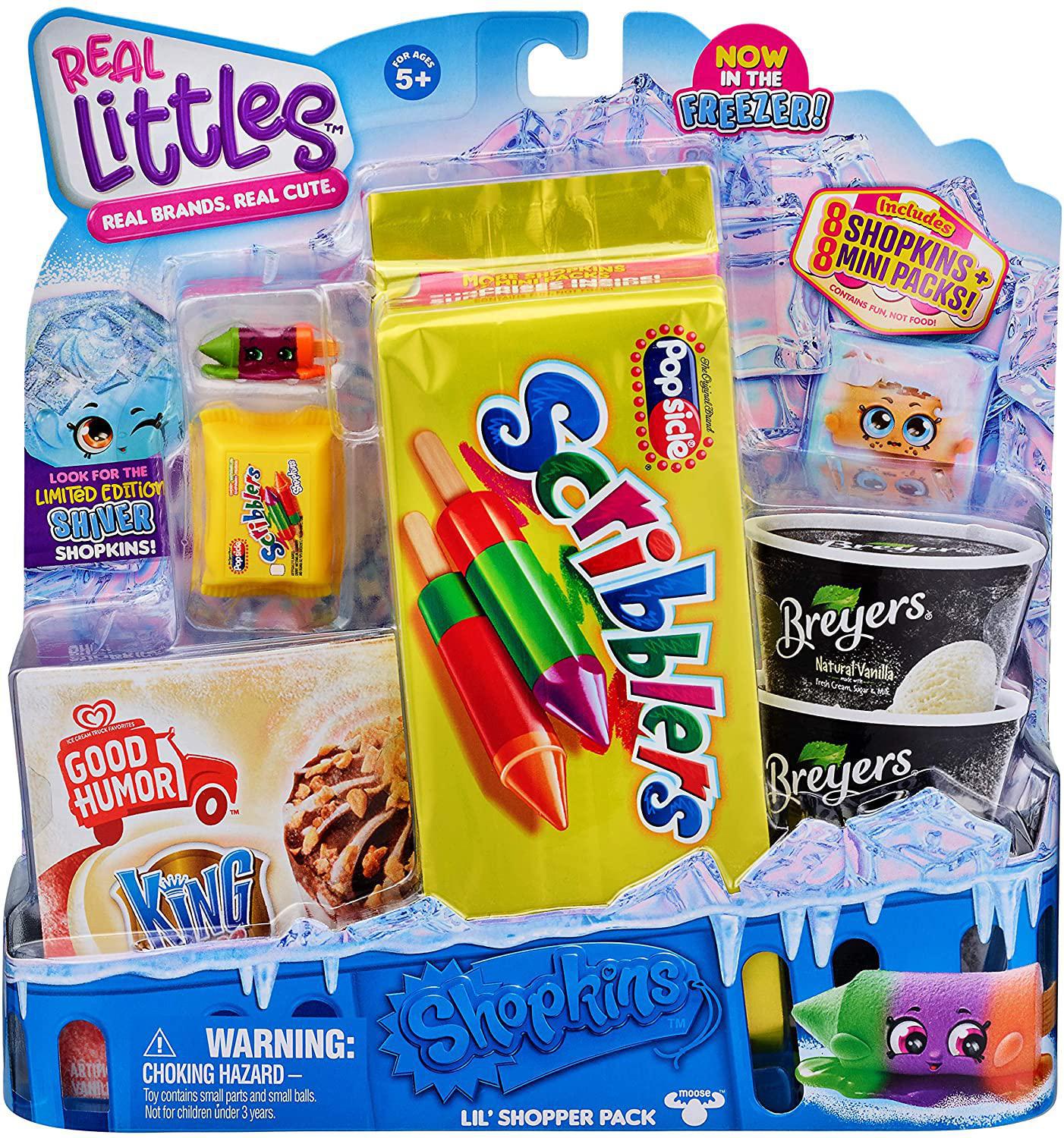 Shopkins Pretend Play Real Littles Lil' Shopper - discover 8 Real Littles Mini Packs