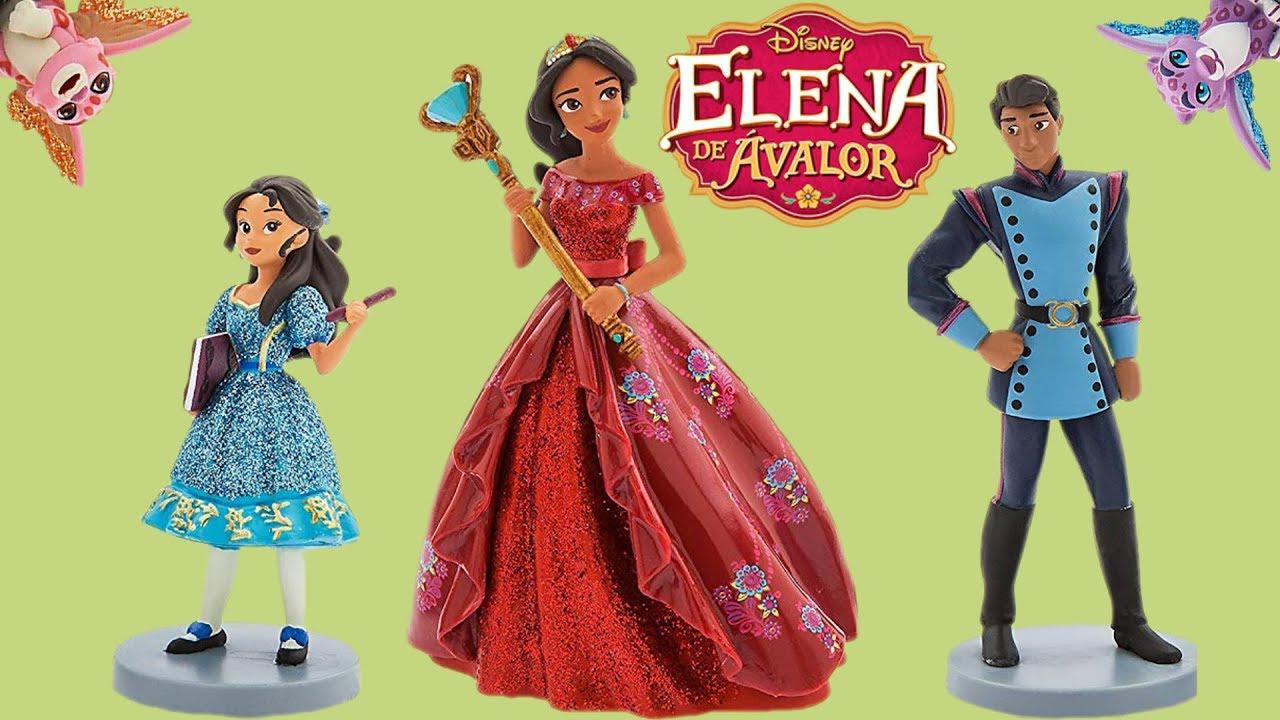 Disney Collection Princess Elena of Avalor 5 Piece Figurine Playset Feature Princess Isabel, Francisco, Luisa, Skylar