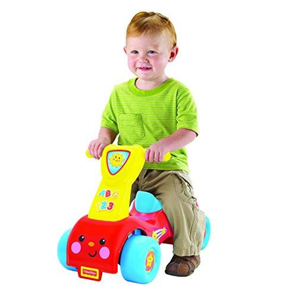 Little People Lil Scoot 'N Ride-On Car and Push Toddler Toy - Sounds, Easy to assemble