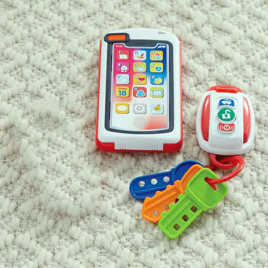 Navystar Grow Up Gadgets Combo Smart Phone and Car Keys Sound and Light - Baby First Toy, Pretend Play Music Education
