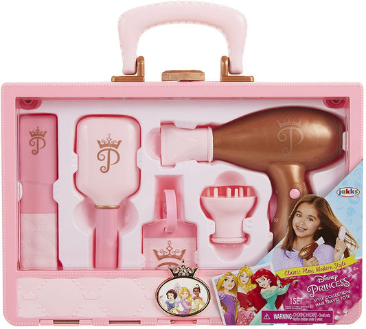 Disney Princess Style Collection Travel Hair Tote Playset - Girls Pretend Play Toy Gift