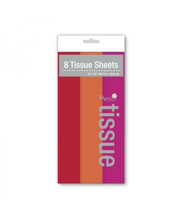 Bright Solid Tissue Gifts Paper, 8 Sheet - 3 Color