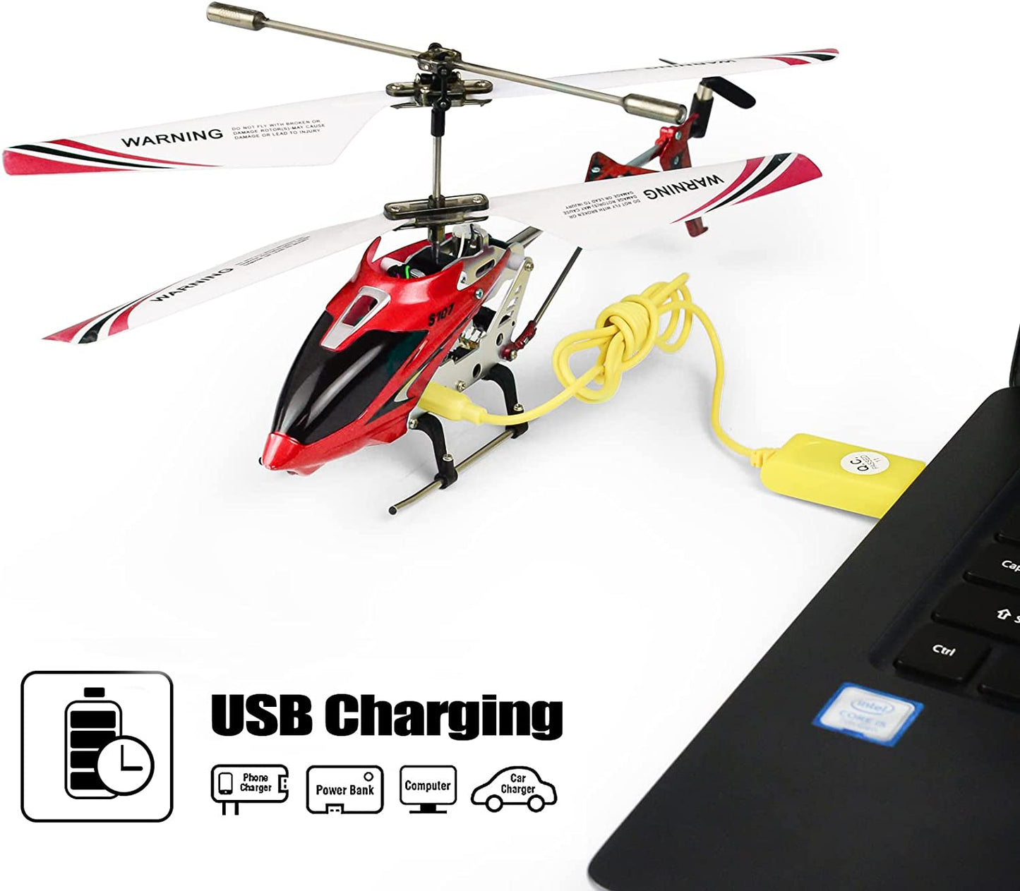3CH 3.5 Channel Mini RC Helicopter with Gyro Crimson