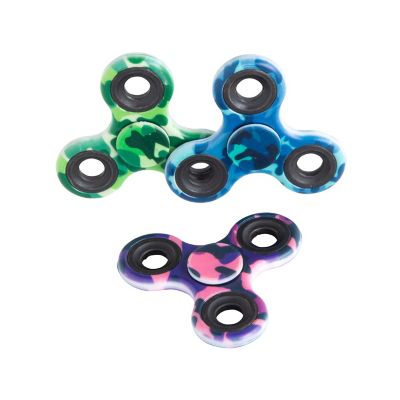 Spinners Plastic Finger Toy Stress Reducer Fidget Spinner, 3 Fidget Spinner Hand Spinner Camo (1 Random Color Pick)
