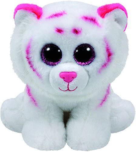 TY Beanie Boos Plush Tabor - Pink & White Tiger Stuffed Animal 6 inches