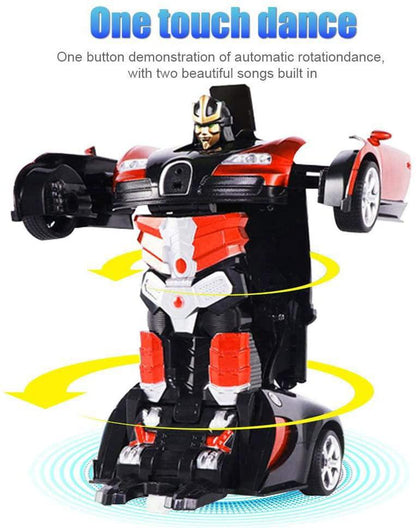 Transform RC Car Robot, 360° Rotating Toys Transformers Robot One-Button Gesture Induction Deformation Function Car Toy