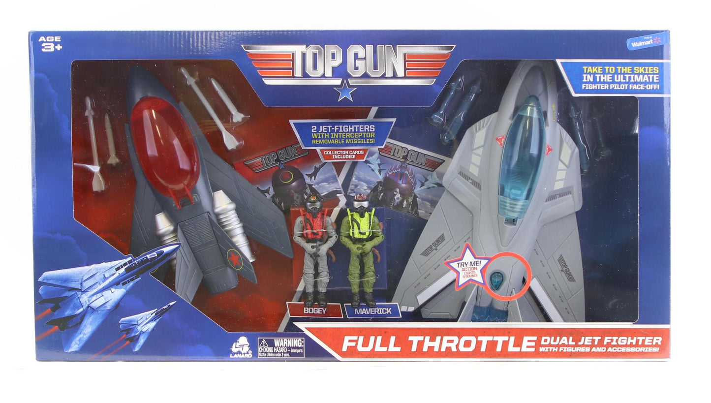 Top Gun Full Throttle Dual Jet Fighter - Includes Two Jet Fighters, Two 3-3/4" Fully Articulated Figures and Accessories.