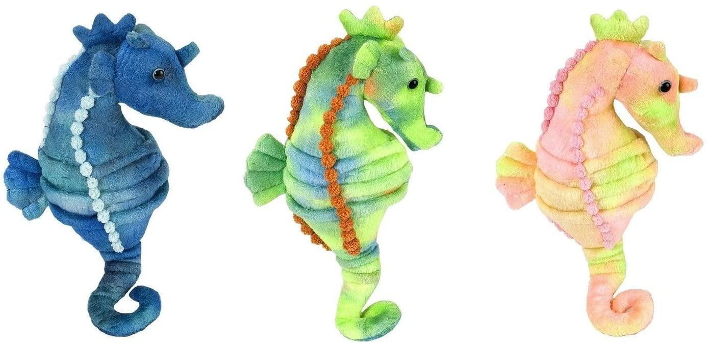 Wild Republic Stuffed Animal Cuddlekins Seahorse Soft Toy 10" (Random Color Pick)