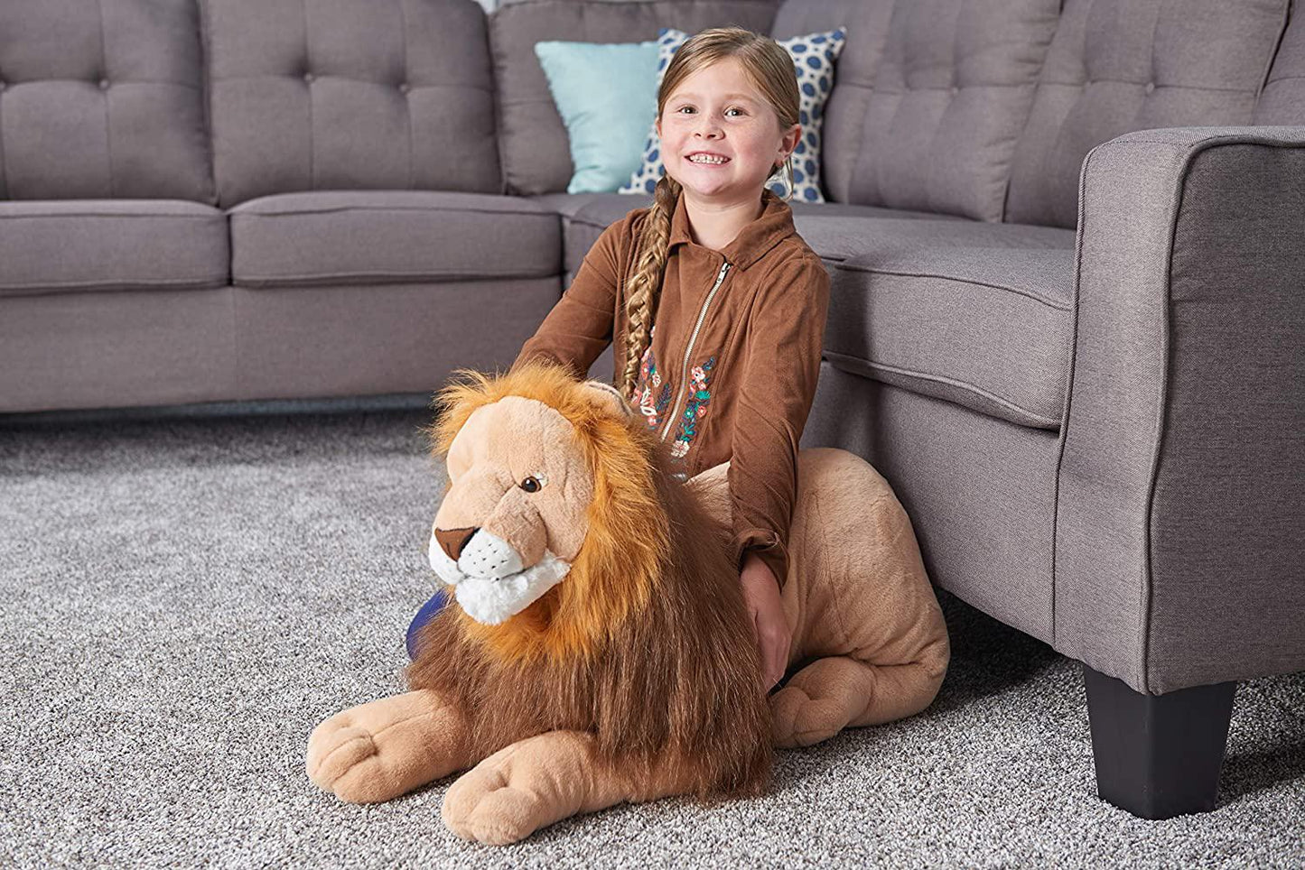 Wild Republic Jumbo Lion Plush, Giant Stuffed Animal, Plush Toy, Gifts for Kids, 30 Inches by Wild Republic
