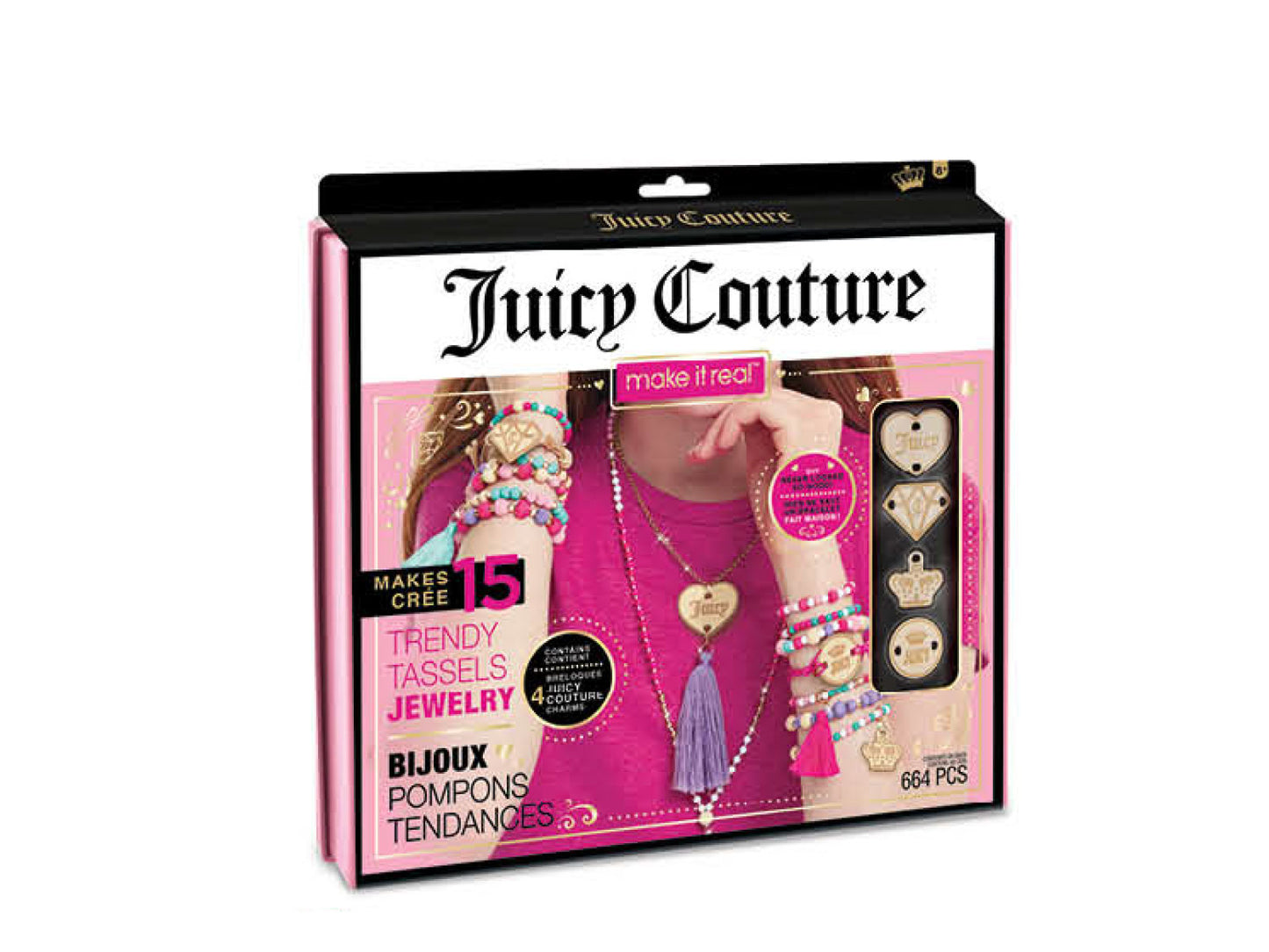 Juicy Couture Create 4 Charms. DIY Jewelry Making Kit for Girls. Trendy Tassels Jewelry - Makes 15 Cree, 664 Pcs