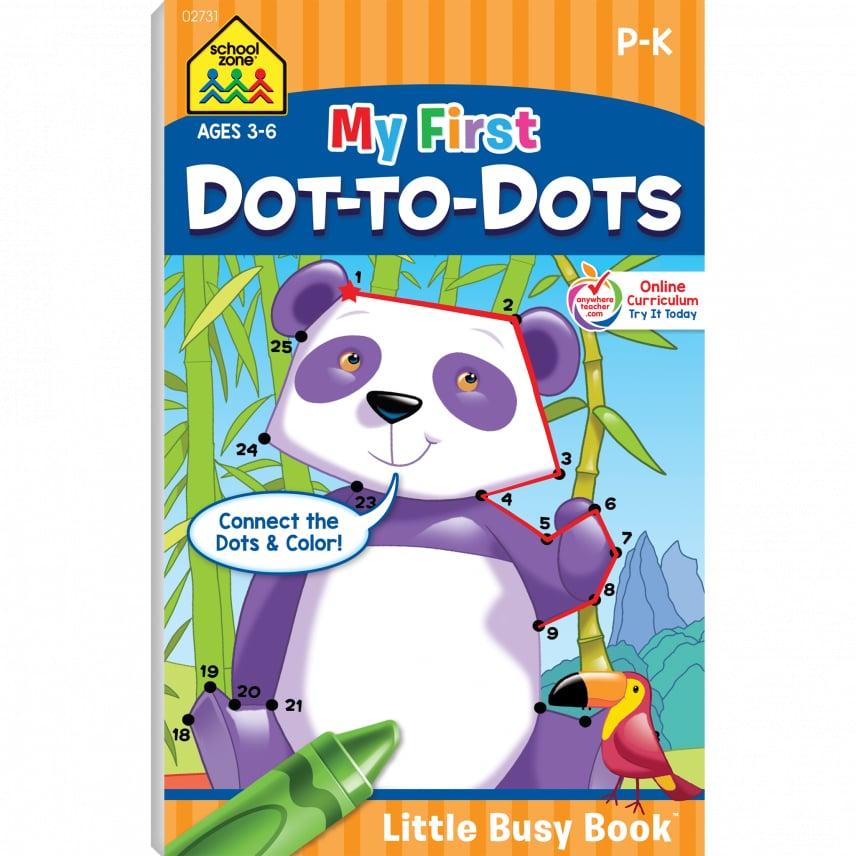 My First Dot-to-Dots Workbook - Ages 3 to 6 - Preschool to Kindergarten, Activity Pad, Connect the Dots, Numbers 1-25, Coloring