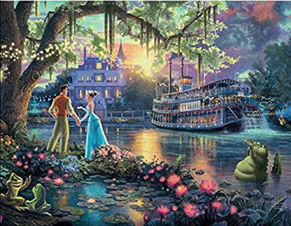 Ceaco Thomas Kinkade The Disney Dreams Collection 4 in 1 Multipack Lion King, Peter Pan, Princess & the Frog, & Jungle Book