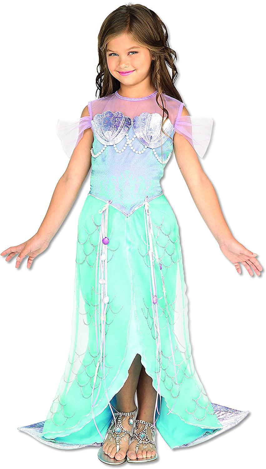 Let's Pretend Child's Deluxe Mermaid Kids Costume - Mermaid Dress with Tale