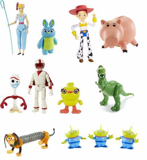 Mattel 7" Toy Story 4 Basic Figures: Furry, Woody, Buzz Lightyear, Jessie, Rex, Bo Peep