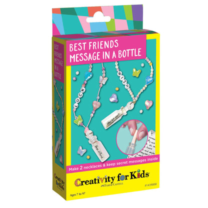 Creativity for Kids Best Friends Message in a Bottle Kit - Write secret messages and put them in the mini glass bottles