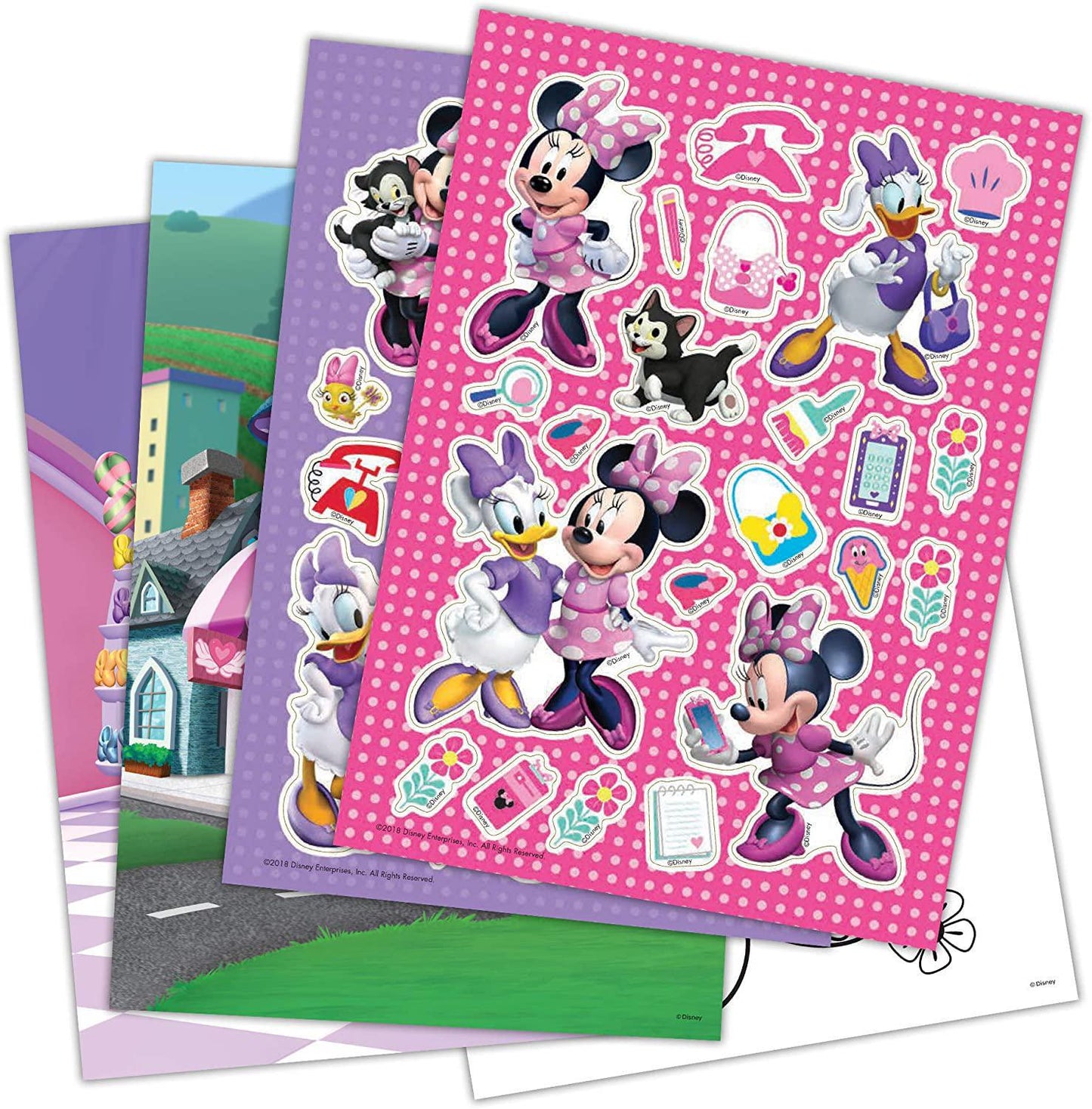 Bendon Create A Scene Sticker Activity Coloring Pad Assortment - Minnie Mouse, Disney Princess, Toy Story 4