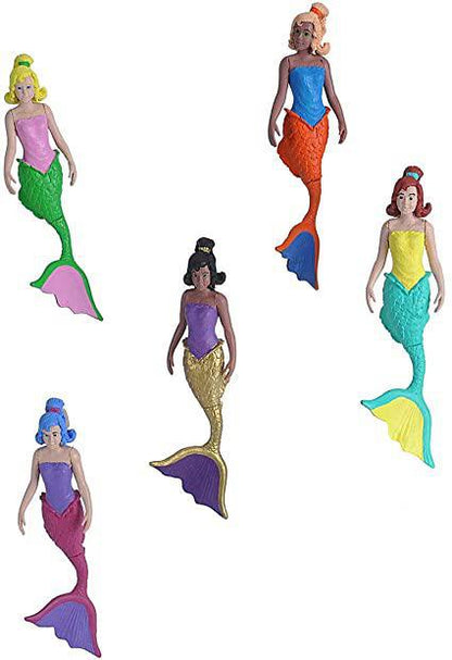 Wild Republic Mermaid Figurines Tube, Mermaid toys, Underwater, Sirens, Kids Gifts, 10-Piece