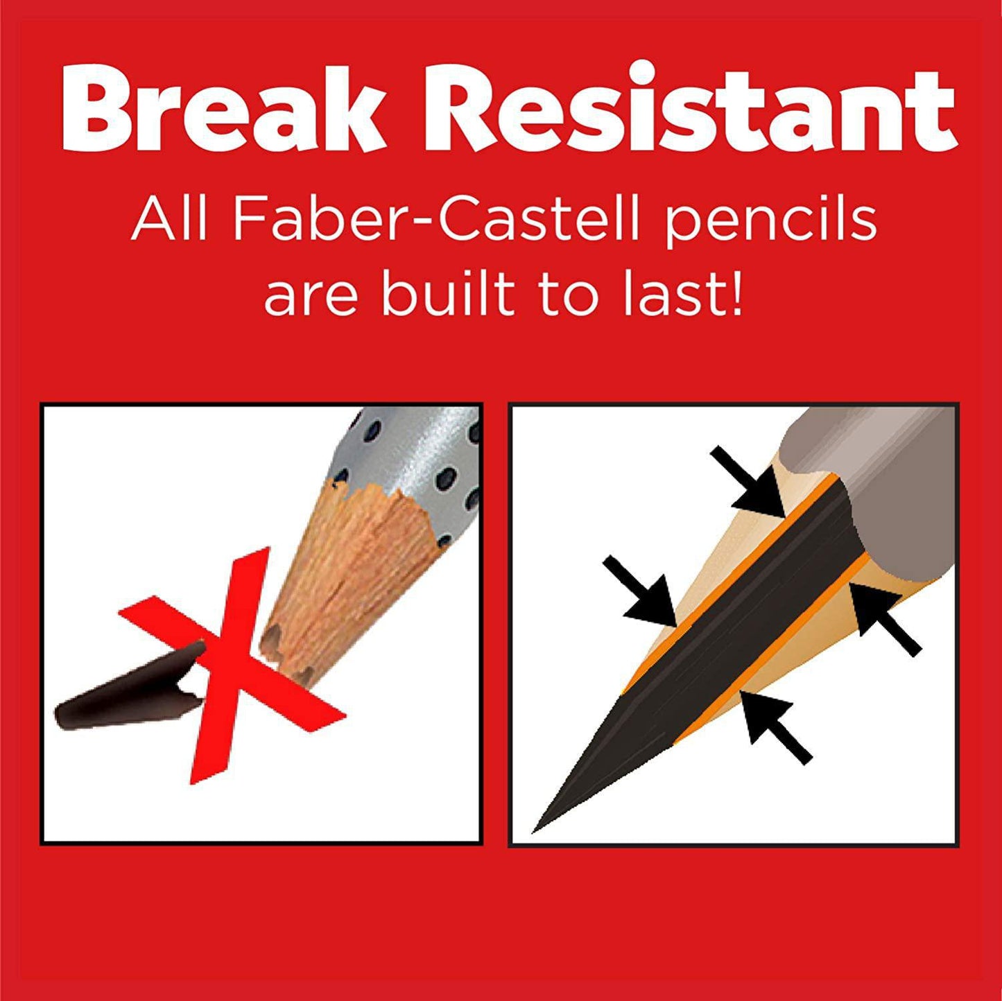 Faber-Castell Jumbo Grip Graphite No. 2 Eco Pencils - 2 Count