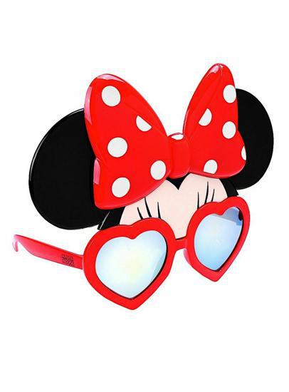 Sun-Staches Officially Licensed Lil' Characters Minnie Glasses, 8", Black, Red, Beige, Pink