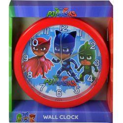 PJ Masks 10 inches Round Wall Clock With Face Print Image: Owlette, Catboy, & Gekko