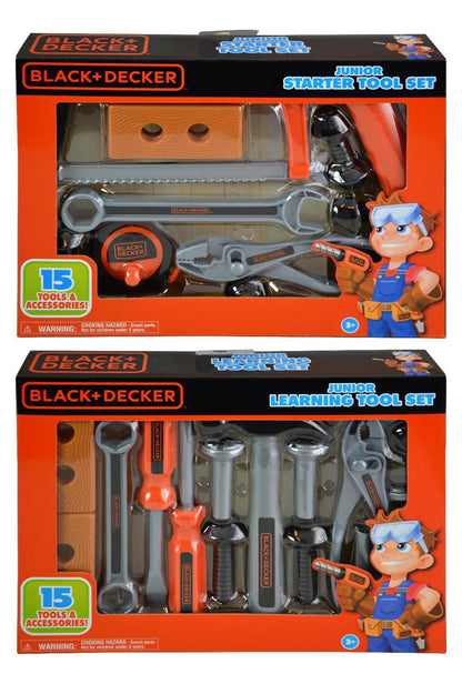 Jakks- Black & Decker Lil Builder Tool Set - 15 Tools & Accessories Playset Toy