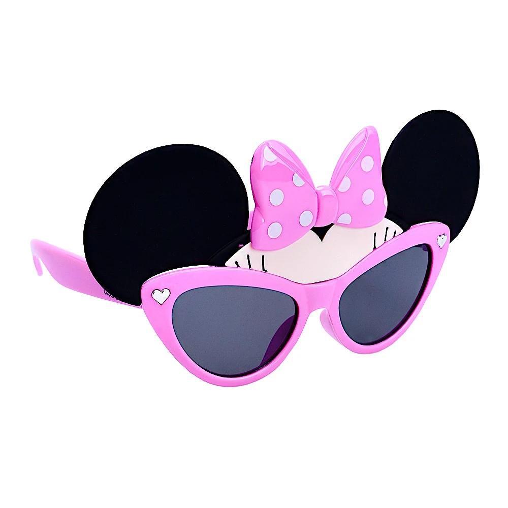 Sun-Staches Officially Licensed Disney Minnie Mouse Pink Bow Lil' Characters Sunglasses, Costume Party Favor Child Shades