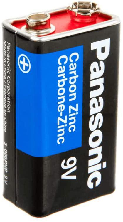 Size 9V Panasonic Batteries Super Heavy Duty Power Zinc Carbon - 1Pack