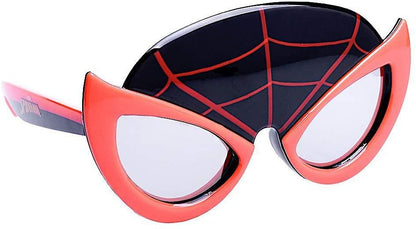 Sun-Staches SG3405 Officially Licensed Lil' Characters Spiderman Mile Morales Kids Sunglasses , Black, Red, One Size