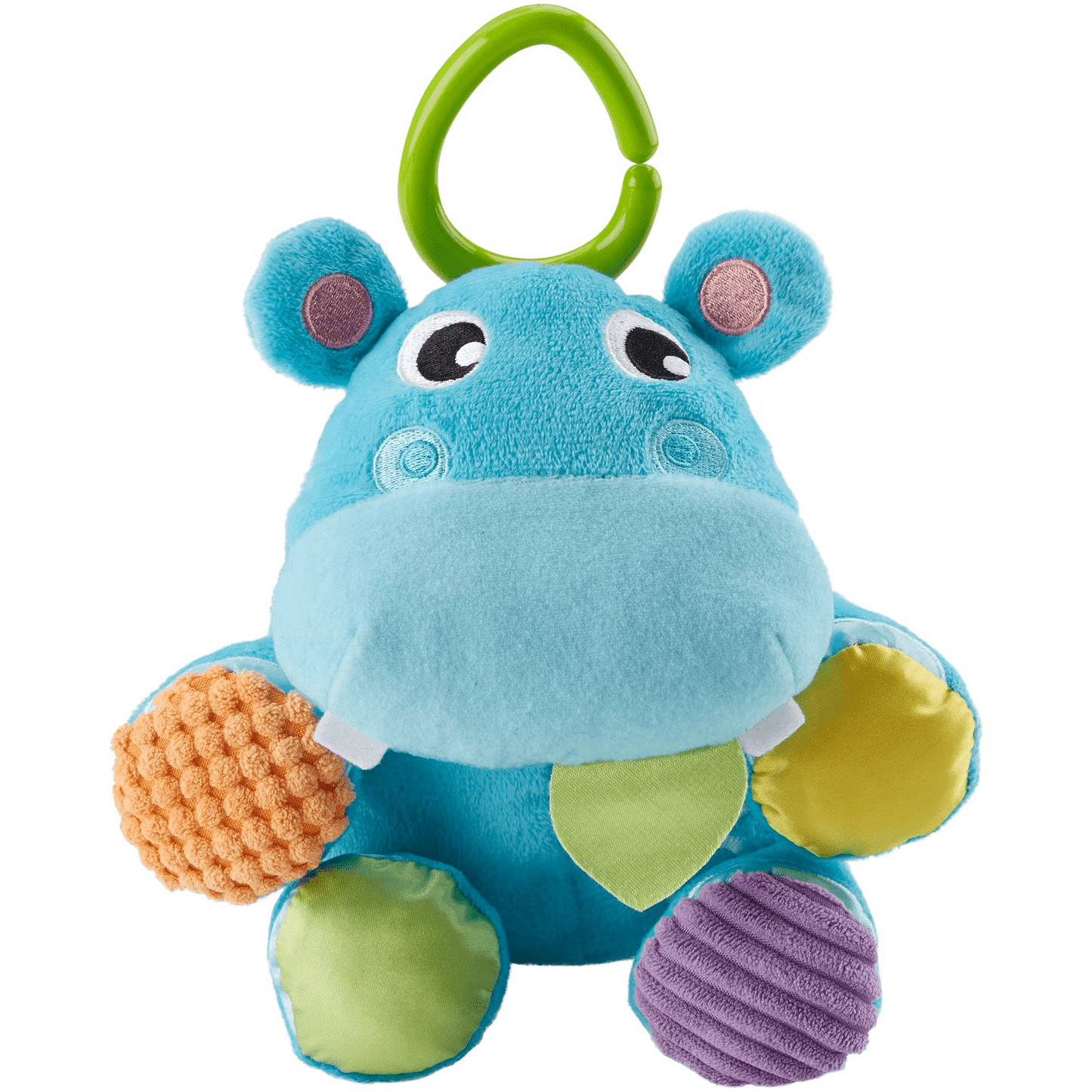 Fisher Price Have A Ball Hippo - Plush Hippo Pal with Satiny & Soft Fabrics, 2 Toys in 1!