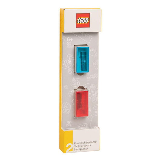 2 Pieces LEGO Pencil Sharpener Set – Stackable With LEGO Toys!