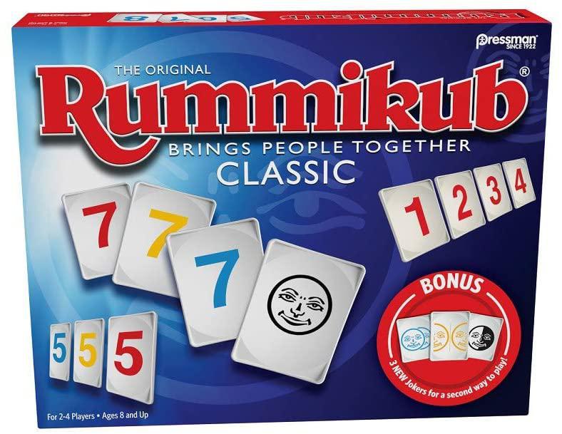 Rummikub with Bonus Jokers Game, Classic, Pressman - Family Fun Tile Game