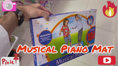 Musical Piano Mat, Toddler Piano Keyboard Floor Playmat, Children's Tunes Playmat Walking Music Toy (31"x13"x5")