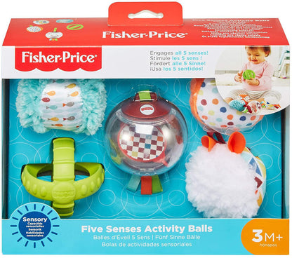 Fisher-Price Set of 5 senses activity balls,11 Sensory Discoveries engage all of your baby's senses