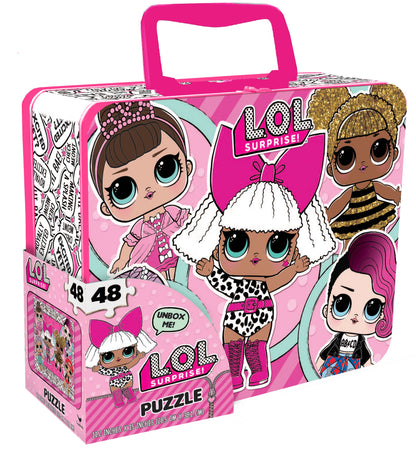 L.O.L Surprise! LOL 48 Piece Characters Puzzle Tin Box Lunch Tin (Happy Tin)