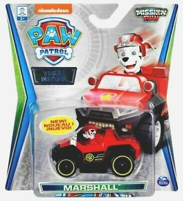 PAW PATROL MARSHALL NEW Mission Paw CAR True Metal Vehicle Spin Nickelodeon