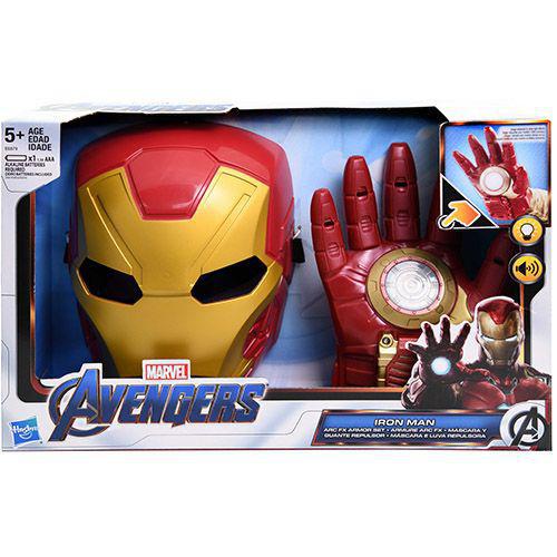 Marvel Avengers Iron Man Age of Ultron Arc FX Armor Set Glove and Mask Sounds Lights up Motion Activated Rare Costume Play and Pretend
