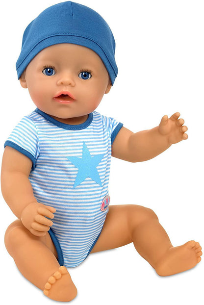 Baby Born Interactive Boy Doll, Includes: birth Certificate, bottle, pacifier, diaper, plate, spoon, potty seat, baby food packet