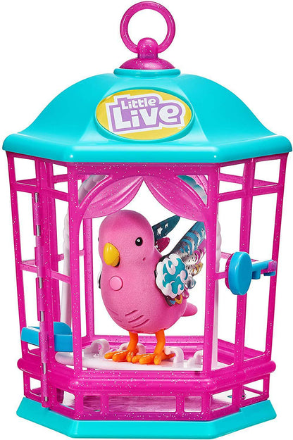 Little Live Pets Interactive Light-up Bird Electronic Pet with Cage, Rainbow Glow - Random Color Pick