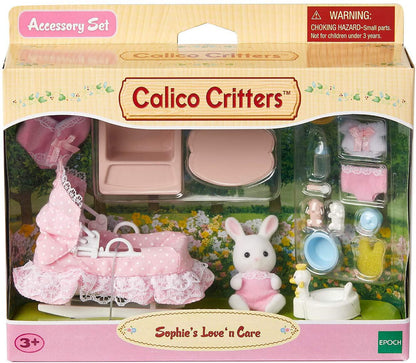 Calico Critters, Sophie’s Snowbunny Love N Care, Doll Playset, Collectible, Ready to Play, Natural, One Size