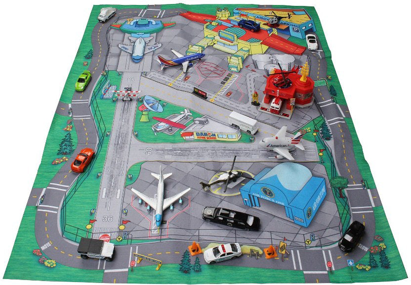 Airport Scene for Toddlers, Boys and Girls Play Mat - Create your Own Airport