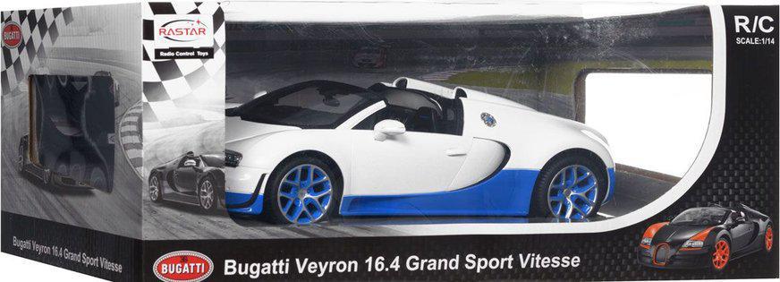 Radio Remote Control 1/14 Bugatti Veyron 16.4 Grand Sport Vitesse Licensed RC Model Car (Black/Blue)
