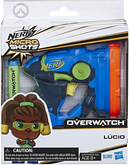 NERF Microshots Overwatch Blaster: Mei Blaster, Lucio Blaster, Roadhog Blaster, Includes 2 Official Elite Darts -- for Kids, Teens, Adults